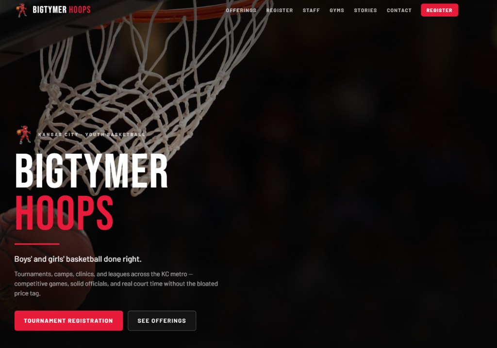 Bigtymer Hoops redesigned website